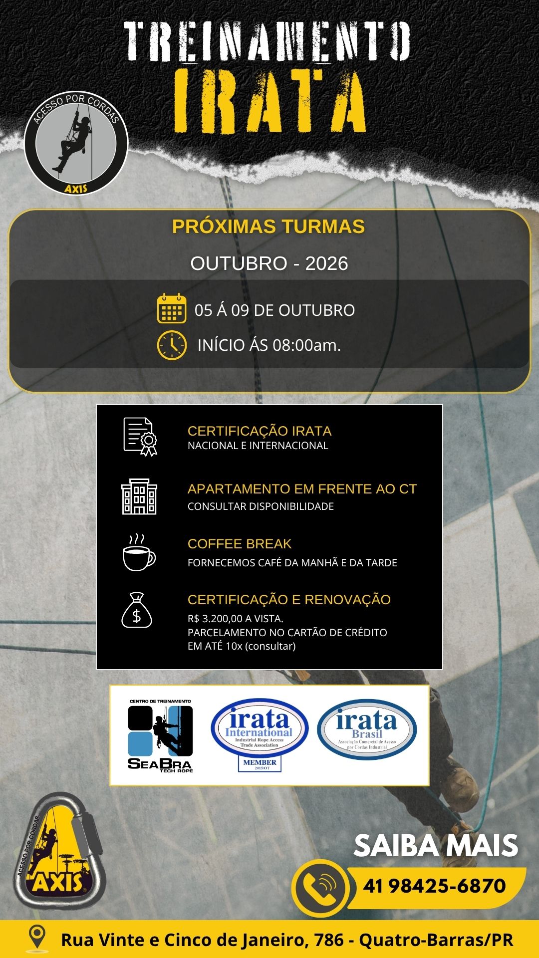 Treinamento Irata Axis